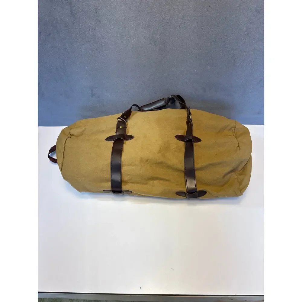 Lakeside Collection Canvas Duffel With Bear Scene 22x10x10 - Picture 4 of 5